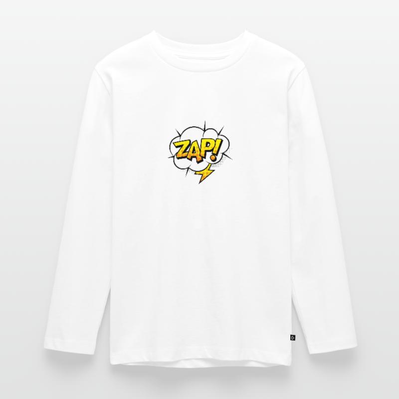 Comic Comicstyle Comic-Strips Superheld Blitz Teenager Premium Bio Langarmshirt