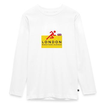 london - Teenager Premium Organic Long Sleeve Shirt - white - Front - AI Model Kid Female (0cm)