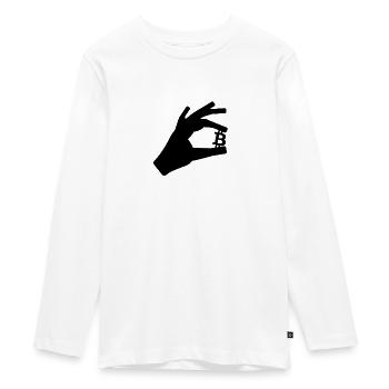 garder Bitcoin - T-shirt manches longues Premium Ado - blanc - Devant - AI Model Kid Female (0cm)