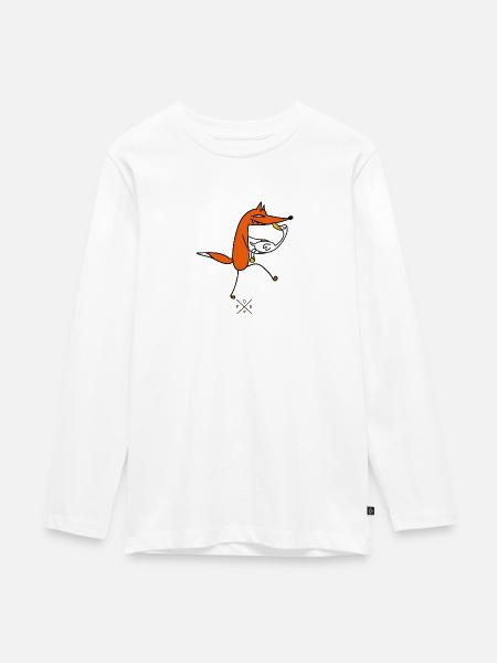 Liebe zur Gans - Teenager Premium Bio Langarmshirt - Weiß
