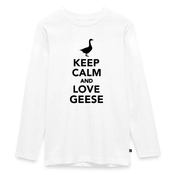 oie - T-shirt manches longues Premium Ado - blanc - Devant - AI Model Kid Female (0cm)