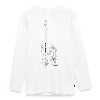 Asterix & Obelix Tchac! - Teenager Premium Bio Langarmshirt - Weiß - Vorne - AI Model Kid Female (0cm)