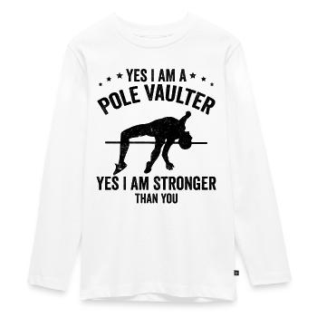 Saut à la perche - T-shirt manches longues Premium Ado - blanc - Devant - AI Model Kid Female (0cm)