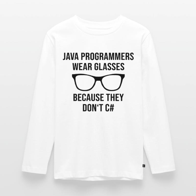 Programmeur Java Developer Glasses T-shirt manches longues Premium Ado