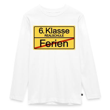 6. Klasse Sechstklässler Schulkind Realschule - Teenager Premium Bio Langarmshirt - Weiß - Vorne - AI Model Kid Female (0cm)