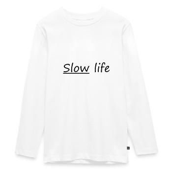 vie lente - T-shirt manches longues Premium Ado - blanc - Devant - AI Model Kid Female (0cm)