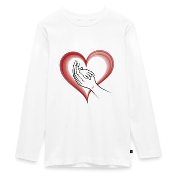 Endless love - Teenager Premium Organic Long Sleeve Shirt - white - Front - AI Model Kid Female (0cm)