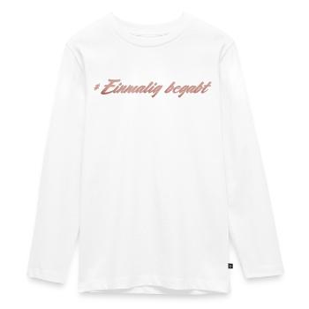 Einmalig begabt - Teenager Premium Bio Langarmshirt - Weiß - Vorne - AI Model Kid Female (0cm)