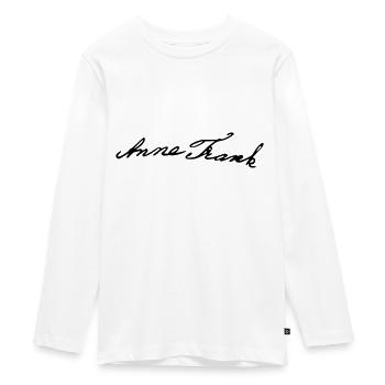 Anne Frank Signatur - Teenager Premium Bio Langarmshirt - Weiß - Vorne - AI Model Kid Female (0cm)