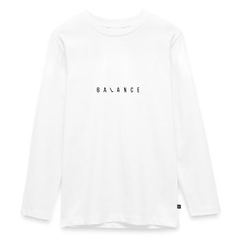 Balance - Simple and meaningful - Teenager Premium Organic Long Sleeve Shirt - white - Front - AI Model Kid Female (0cm)