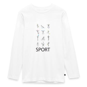 Sport Sport Sport - Teenager Premium Bio Langarmshirt - Weiß - Vorne - AI Model Kid Female (0cm)