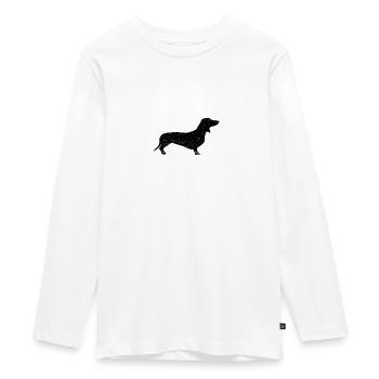 teckel - T-shirt manches longues Premium Ado - blanc - Devant - AI Model Kid Female (0cm)