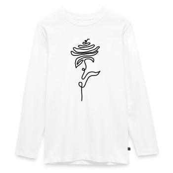 Rose - Teenager Premium Organic Long Sleeve Shirt - white - Front - AI Model Kid Female (0cm)