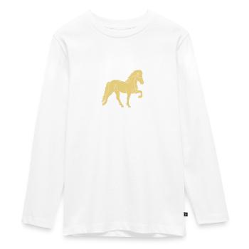 Tölter 04 Take it Isi - Teenager Premium Organic Long Sleeve Shirt - white - Front - AI Model Kid Female (0cm)