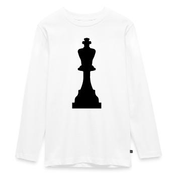 king - T-shirt manches longues Premium Ado - blanc - Devant - AI Model Kid Female (0cm)