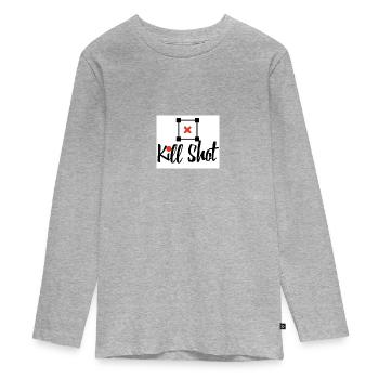 Tuer le coup - T-shirt manches longues Premium Ado - gris chiné - Devant