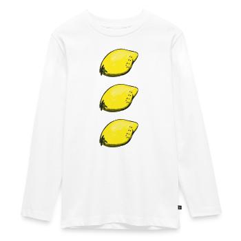 Lemons - Teenager Premium Organic Long Sleeve Shirt - white - Front - AI Model Kid Female (0cm)