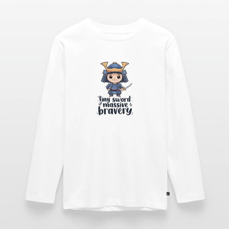 Chibi-Samurai Teenager Premium Bio Langarmshirt