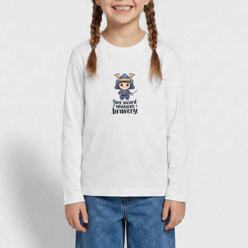 Chibi-Samurai Teenager Premium Bio Langarmshirt
