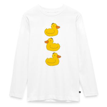 Trois canetons - T-shirt manches longues Premium Ado - blanc - Devant - AI Model Kid Female (0cm)