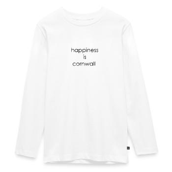 Glück ist cornwall - Teenager Premium Bio Langarmshirt - Weiß - Vorne - AI Model Kid Female (0cm)