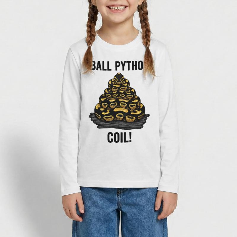 Python Royal Ball Python Coil Reptile Pyramide T-shirt manches longues Premium Ado