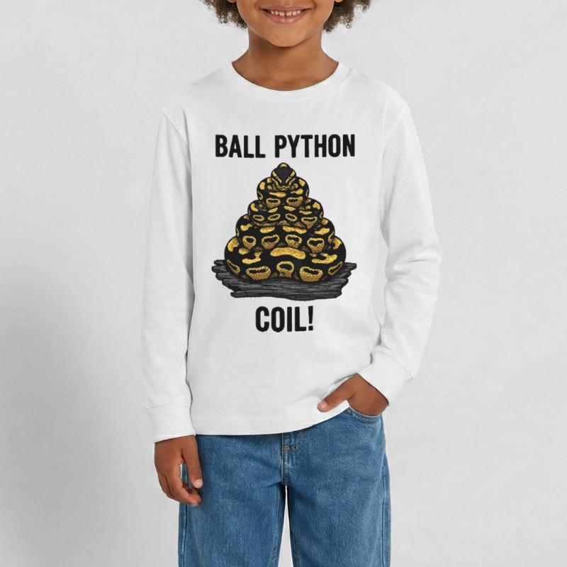 Python Royal Ball Python Coil Reptile Pyramide T-shirt manches longues Premium Ado