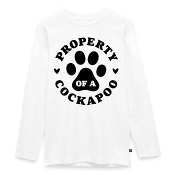 Eigentum eines Cockapoo - Teenager Premium Bio Langarmshirt - Weiß - Vorne - AI Model Kid Female (0cm)