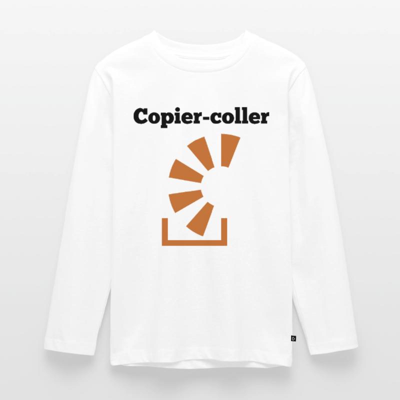 Copier Coller Programmer Software Developer Nerd G Teenager Premium Bio Langarmshirt