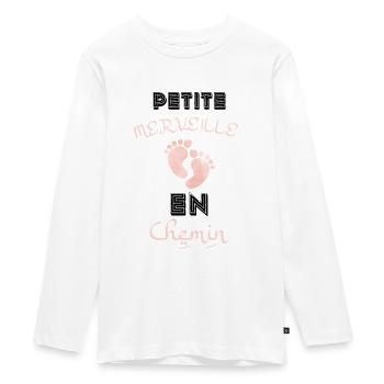 Petite merveille en chemin - T-shirt manches longues Premium Ado - blanc - Devant - AI Model Kid Female (0cm)