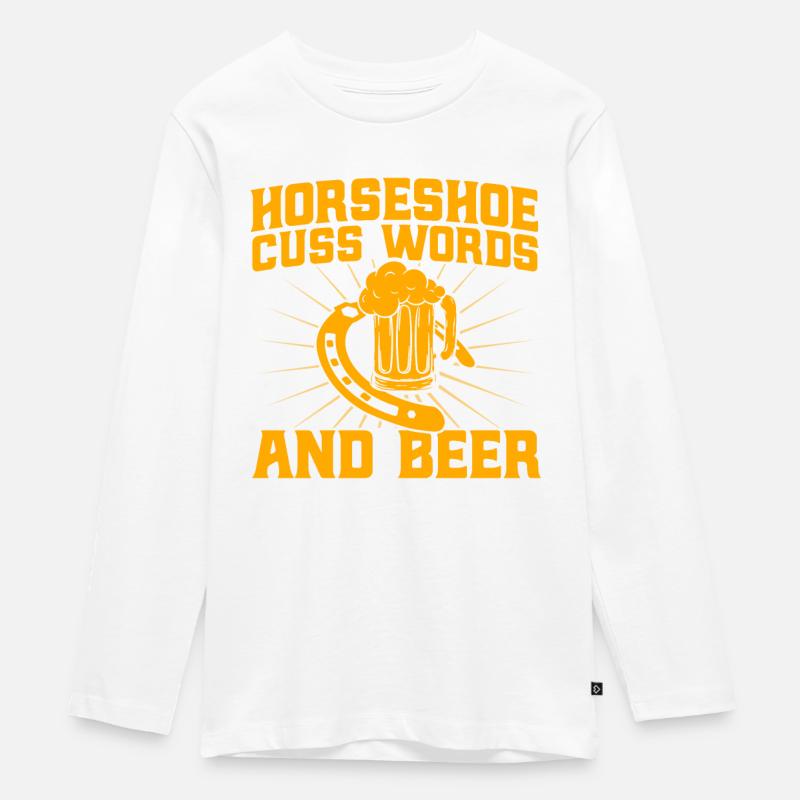 Jeu de lancer de fer à cheval lancer de fer à cheval - T-shirt manches longues Premium Ado - blanc
