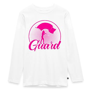 Wache Fahnenwache Geschenk - Teenager Premium Bio Langarmshirt - Weiß - Vorne - AI Model Kid Female (0cm)