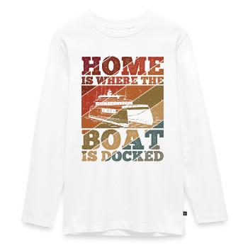 Segelboot Kapitän Spruch Zum Segeln - Teenager Premium Bio Langarmshirt - Weiß - Vorne - AI Model Kid Female (0cm)