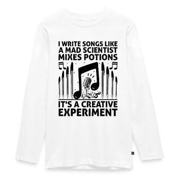 Musiker Songwriter Sänger Musiker Musik Musik Pr - Teenager Premium Bio Langarmshirt - Weiß - Vorne - AI Model Kid Female (0cm)