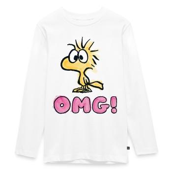 Peanuts Snoopy Mon Dieu Woodstock - T-shirt manches longues Premium Ado - blanc - Devant - AI Model Kid Female (0cm)