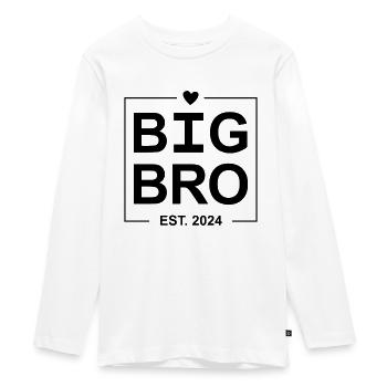 Big Bro Est 2024 - T-shirt manches longues Premium Ado - blanc - Devant - AI Model Kid Female (0cm)