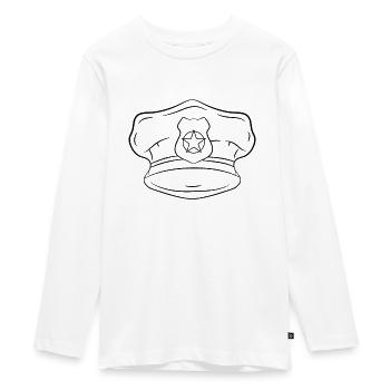 Polizei Polizist - Teenager Premium Bio Langarmshirt - Weiß - Vorne - AI Model Kid Female (0cm)