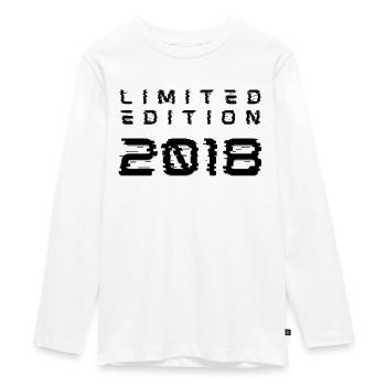 Limited Edition 2018 - Teenager Premium Organic Long Sleeve Shirt - white - Front - AI Model Kid Female (0cm)