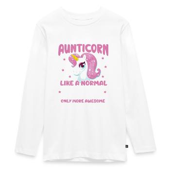 tante - T-shirt manches longues Premium Ado - blanc - Devant - AI Model Kid Female (0cm)