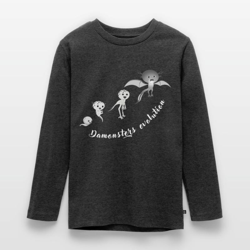 Damonsters evolution Teenager Premium Organic Long Sleeve Shirt