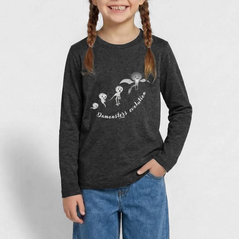 Damonsters evolution Teenager Premium Organic Long Sleeve Shirt