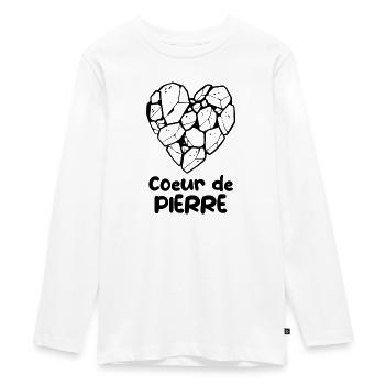 Coeur de pierre - T-shirt manches longues Premium Ado - blanc - Devant - AI Model Kid Female (0cm)
