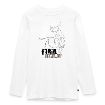 Féria de Nîmes - Arènes de Nîmes - T-shirt manches longues Premium Ado - blanc - Devant - AI Model Kid Female (0cm)