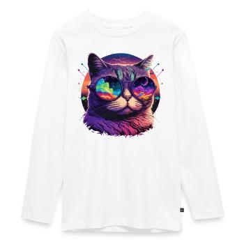 électronique - T-shirt manches longues Premium Ado - blanc - Devant - AI Model Kid Female (0cm)