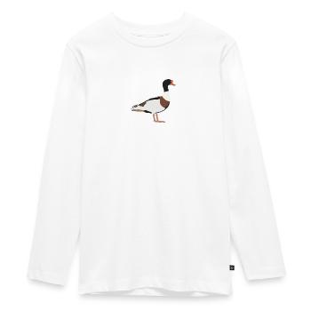 common shelduck - Teenager Premium Organic Long Sleeve Shirt - white - Front - AI Model Kid Female (0cm)