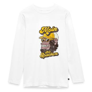 COLLER OGORILLA AFFE NORDDEUTSCHE SPRÜCHE - Teenager Premium Bio Langarmshirt - Weiß - Vorne - AI Model Kid Female (0cm)