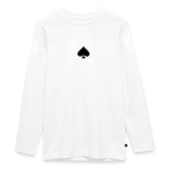 Pik-Ass - Teenager Premium Bio Langarmshirt - Weiß - Vorne - AI Model Kid Female (0cm)