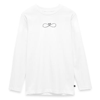 unendlich Liebe - Teenager Premium Bio Langarmshirt - Weiß - Vorne - AI Model Kid Female (0cm)