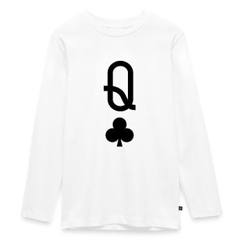 Lady cross - Teenager Premium Organic Long Sleeve Shirt - white - Front - AI Model Kid Female (0cm)