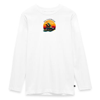 Zuhause unterm Dachzelt - Teenager Premium Bio Langarmshirt - Weiß - Vorne - AI Model Kid Female (0cm)